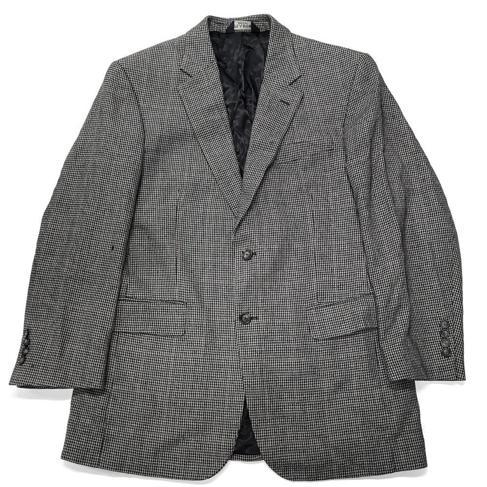 Jos‎ A Bank Wool Blazer Sport Jacket Mens 40 R Houndstooth
